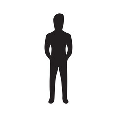 silhouette of a person in a suit. silhouette of a person