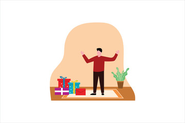 Christmas Celebration Flat Design Illustration