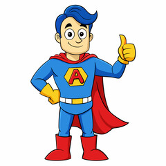 Superhero Character Vector Illustration cartoon character super hero Illustrator Artwork