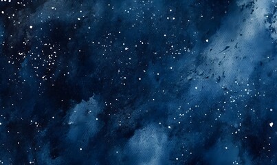 Obraz premium watercolor background of dark blues with white flecks