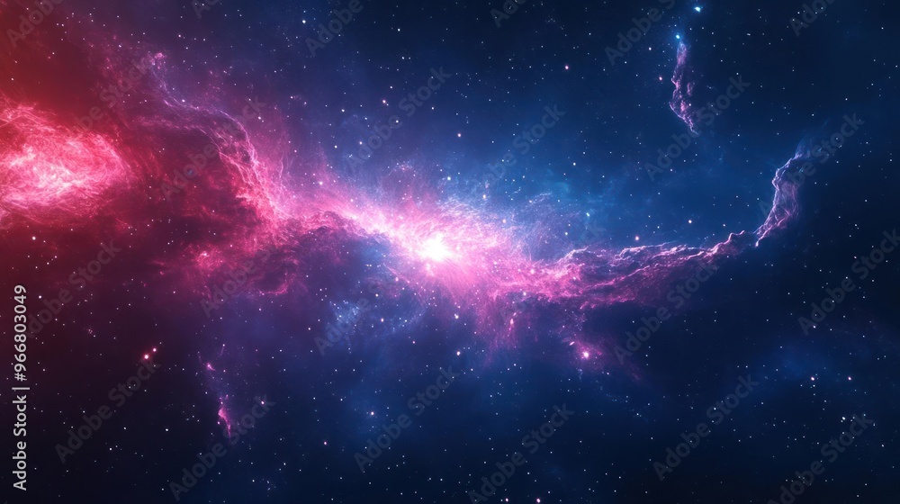 Wall mural a nebula with bright colors and intricate structures.