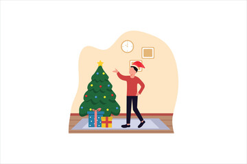 Christmas Celebration Flat Design Illustration