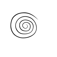 Spiral Swirl Thin Line 