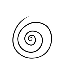 Spiral Swirl Thin Line 