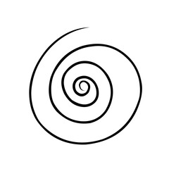 Spiral Swirl Thin Line 