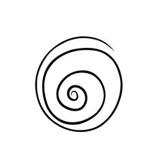 Spiral Swirl Thin Line 