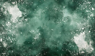 Obraz premium watercolor background of dark green with white flecks