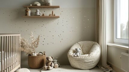 Elegant Baby Space: Modern Nursery with Sophisticated Details