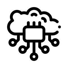 cloud line icon