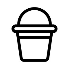 bucket line icon