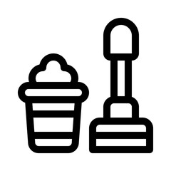 Obraz premium floor cleaner line icon