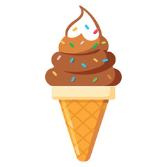 Sweet cartoon cold ice cream set and tasty cartoon frozen icecream collection vector delicious. Set of ice cartoon colorful ice-cream desserts. Chocolate and milk icecream vector illustration