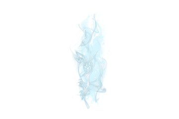 White smoke fragments on white background