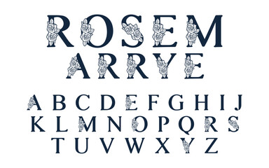 Modern Decorative Abstract vector Font style design