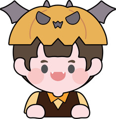 Halloween Pumpkin Children's Illustration
