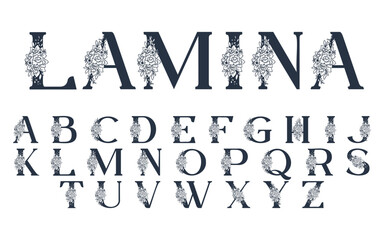 Modern Decorative Abstract vector Font style design