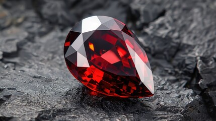 polished and cut red sapphire