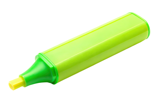 Green highlighter isolated with transparent background.