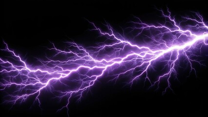 purple lightning striking