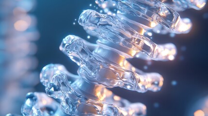 Detailed Illustration of Spinal Vertebrae Enhancing Flexibility for Medical Purposes