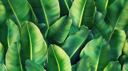 Banana leaves background 