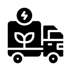 green transport glyph icon