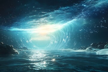 view Underwater Cave with Light