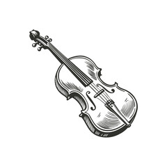 Obraz premium violin vector hand drawn illustration