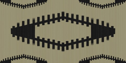 Navajo black ikat Indian ornament on beige background.Ethnic Seamless Asian paisley.Paisley tribal black seamless pattern. pattern design textile.Boho geometric ornament. Vector seamless pattern.