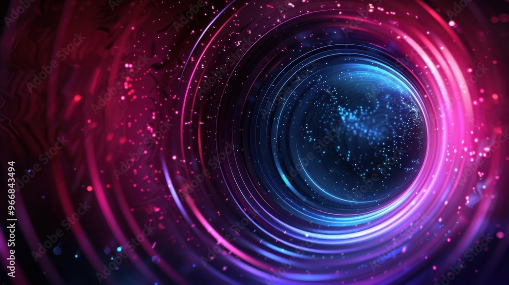 Poster circle orbit rotation abstract background with space for your content.