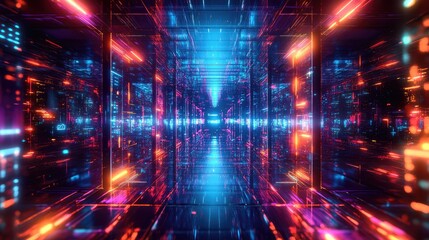 Fototapeta premium abstract background with glowing lines