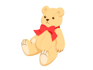 赤いリボンのテディベア