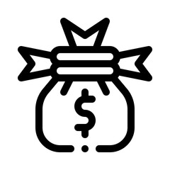money bag line icon