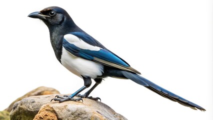 Fototapeta premium Rock magpie isolated on white background