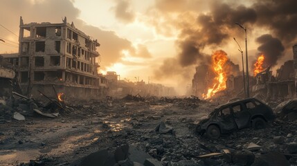 Aftermath of War: A City in Ruins