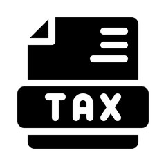 tax document glyph icon
