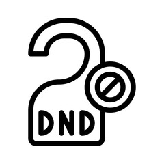 do not disturb line icon