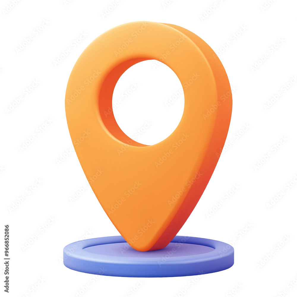 Poster 3d isolated navigation pin element