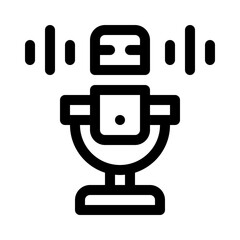 Microphone line icon