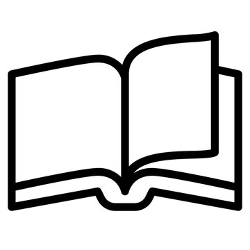 recommend clip art: open and reading book outline icon