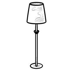 floor lamp handdrawn illustration