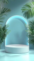 3D Geometric Shapes Podium for Product Display
