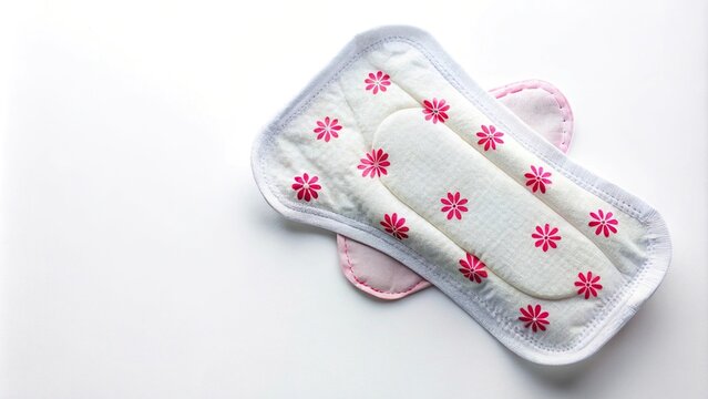 Sanitary napkin menstrual pad on white background isolation Panoramic