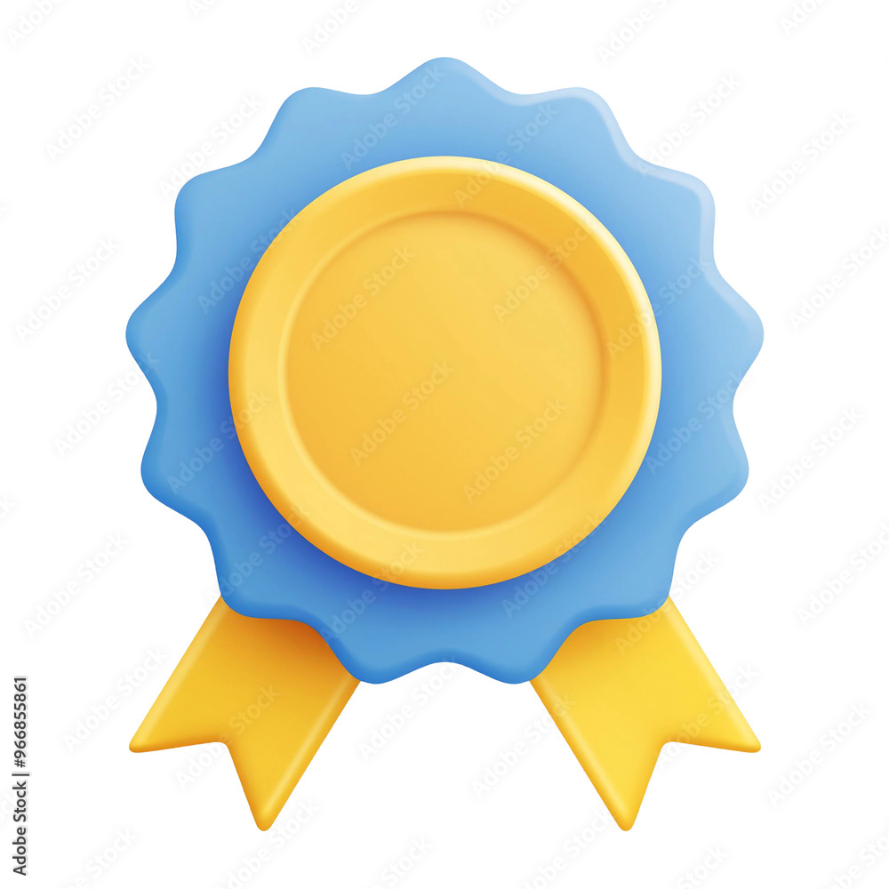 Aufkleber 3d render badge icon element on transparent background