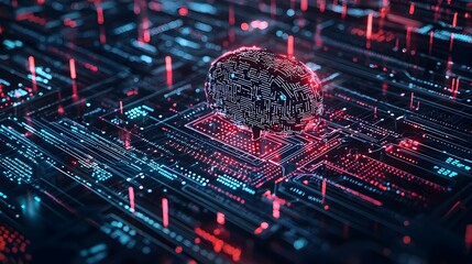 Futuristic Digital Sphere Representing Intelligence and Advanced Technology