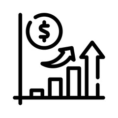 dollar sign line icon