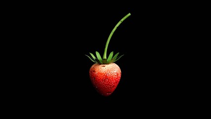 A realistic 3D render of fresh, juicy strawberries with vibrant colors and natural texture, perfect for food packaging, advertisements, and product presentations. Ideal for healthy food and organic pr