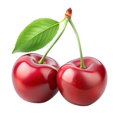 red cherry isolated on a transparent background PNG