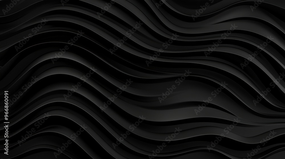 Poster abstract black curved lines background modern minimalist design geometric shape graphic pattern