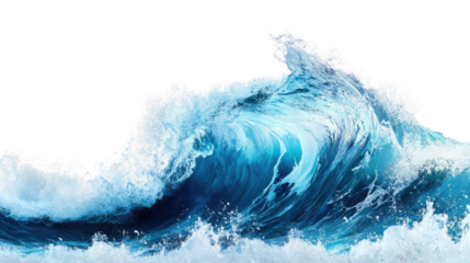 sea ​​wave on transparent background